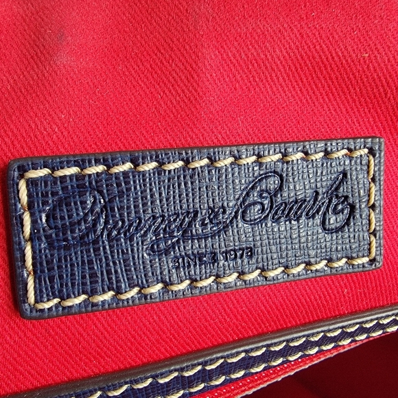 Dooney & Bourke Blue Saffiano Leather Top Zip Tote Bag Purse - Picture 14 of 16